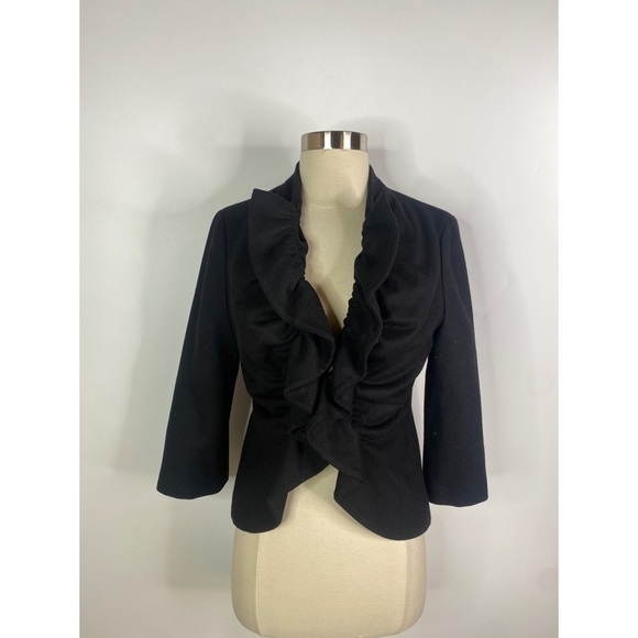 Anthropologie Tabitha Wool Blend Ruffle Jacket - Picture 1 of 10